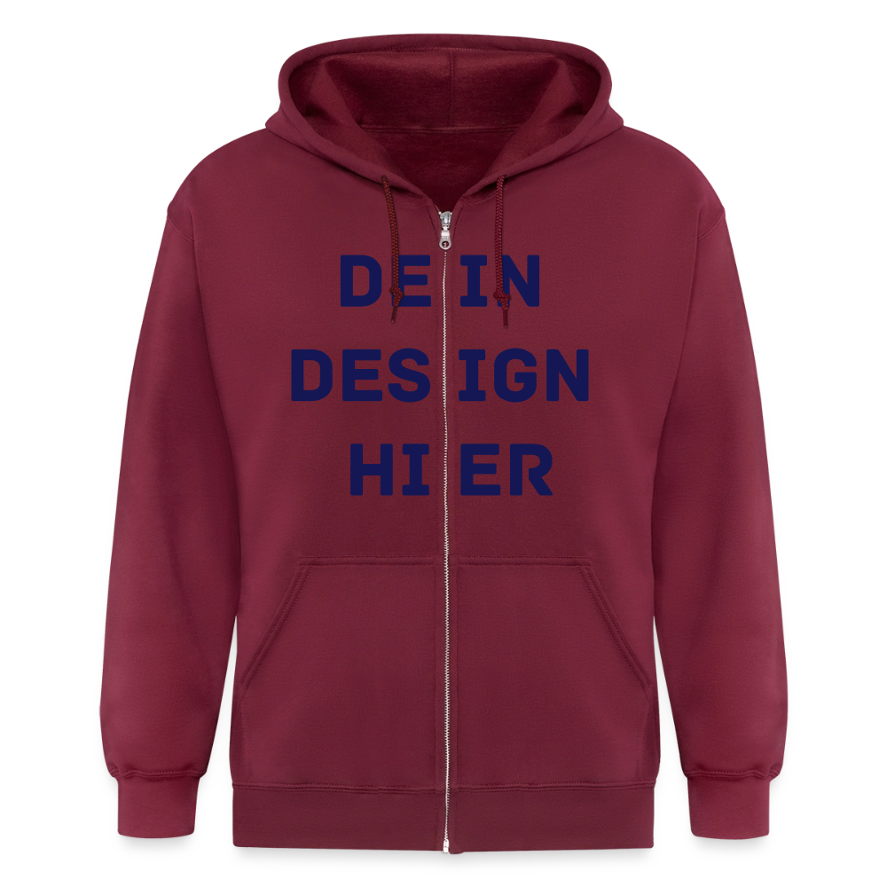 Männer Heavyweight Kapuzenjacke - Maroon