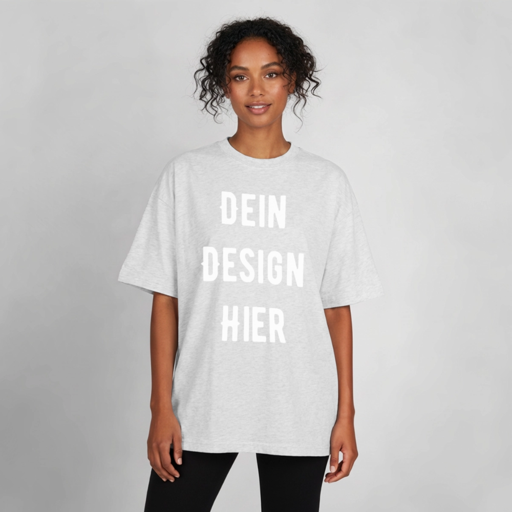 Heavyweight Unisex Boxy T-Shirt von stanley/stella - Kühles Grau meliert
