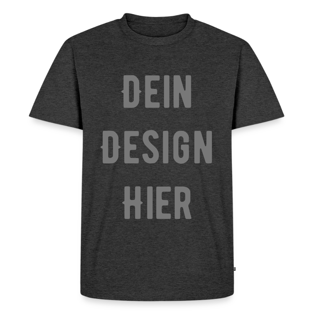 Männer Premium Bio T-Shirt - Anthrazit meliert