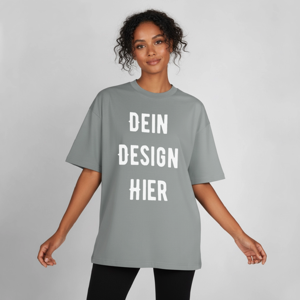 Heavyweight Unisex Boxy T-Shirt von stanley/stella - Nebelgrau