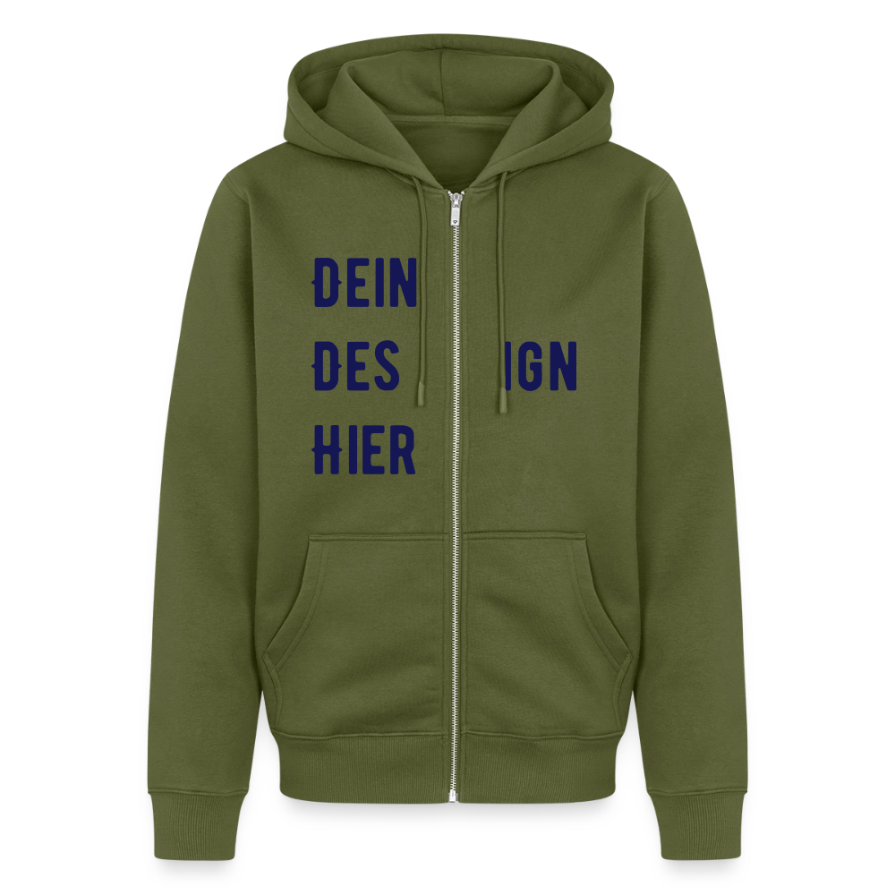 Männer Premium Zip Hoodie - Khaki