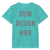 Bio Kinder T-Shirt MINI CREATOR - Poolblau