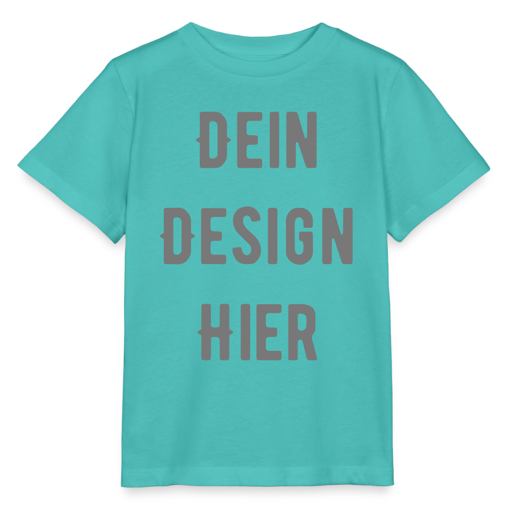 Bio Kinder T-Shirt MINI CREATOR - Poolblau