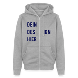 Männer Premium Zip Hoodie - Grau meliert