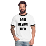Männer Kontrast-T-Shirt - Weiß/Schwarz