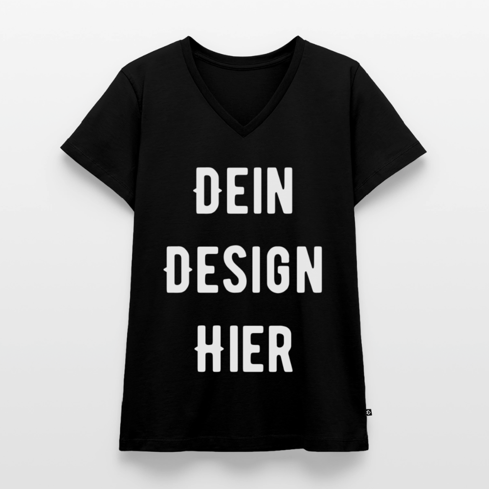 Frauen Bio-T-Shirt mit V-Ausschnitt von Stanley & Stella - Schwarz