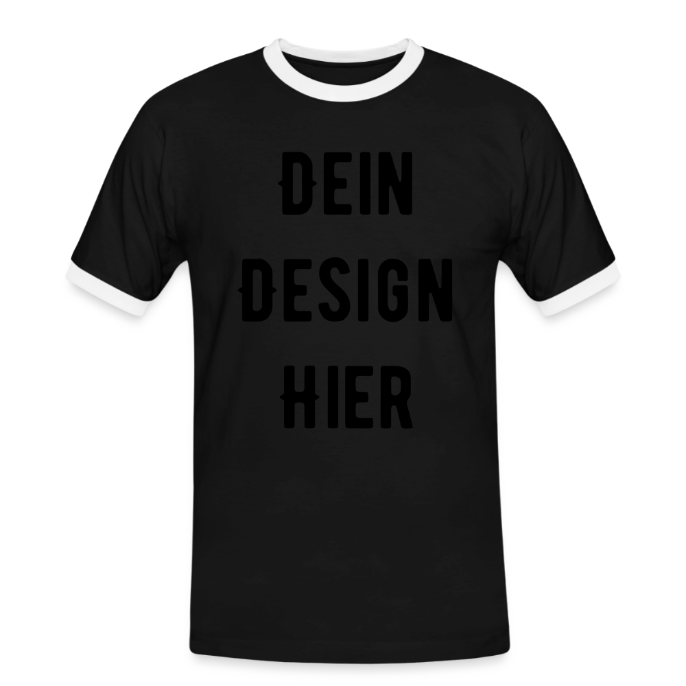 Männer Kontrast-T-Shirt - Schwarz/Weiß
