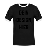 Männer Kontrast-T-Shirt - Schwarz/Weiß