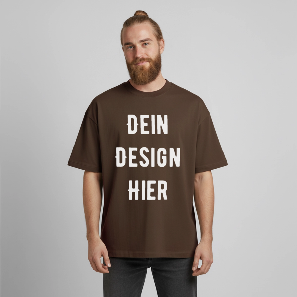 Heavyweight Unisex Boxy T-Shirt von stanley/stella - Dunkelbraun