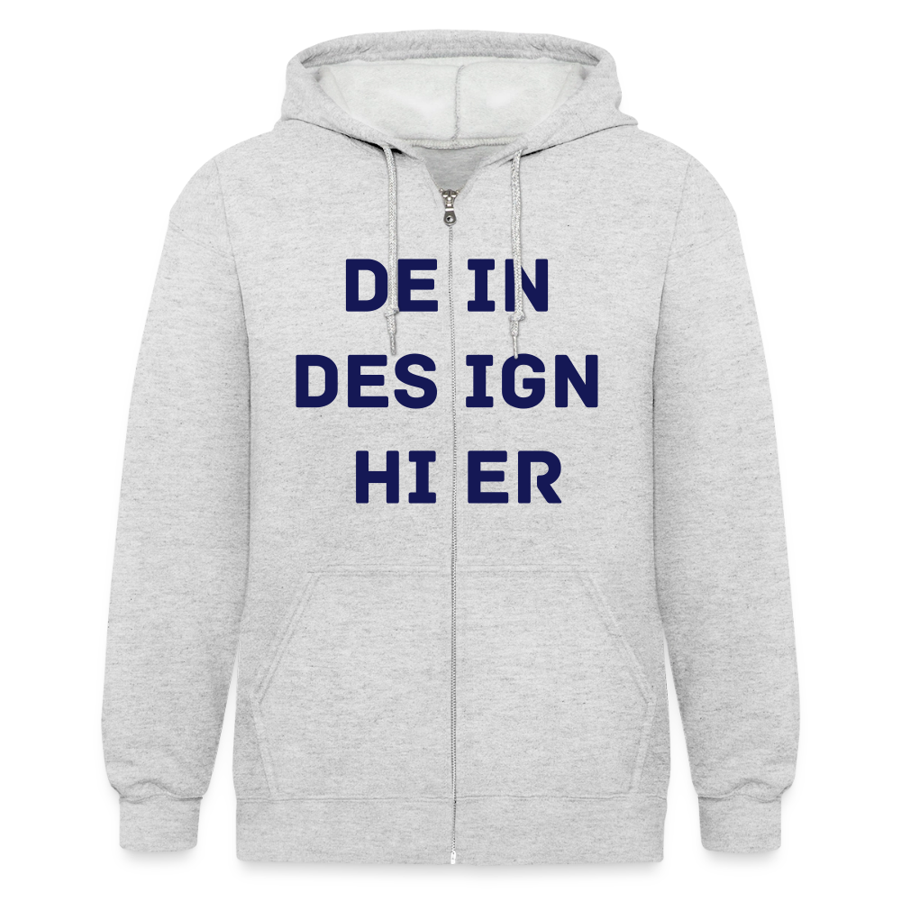 Männer Heavyweight Kapuzenjacke - Weiß meliert