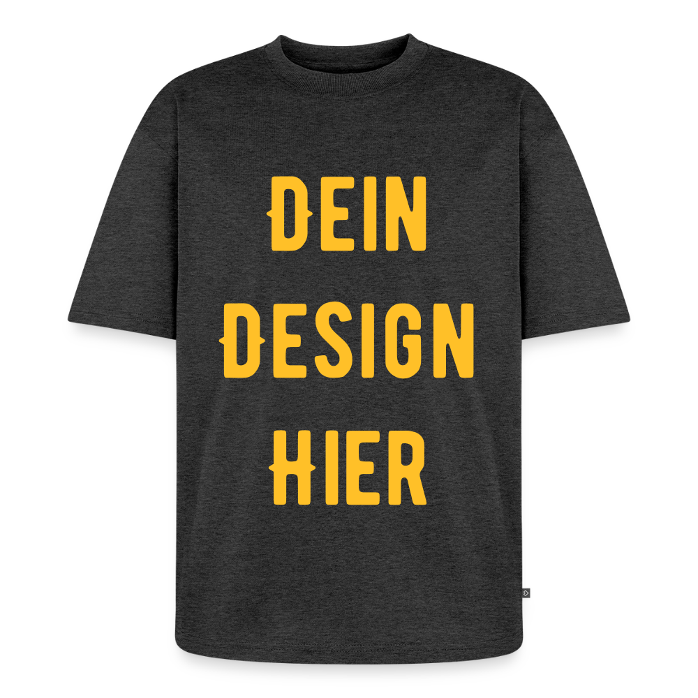 Unisex Premium Oversized Bio T-Shirt - Anthrazit meliert