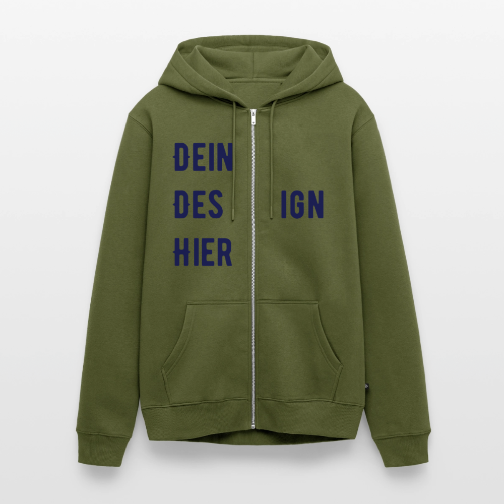 Männer Premium Zip Hoodie - Khaki