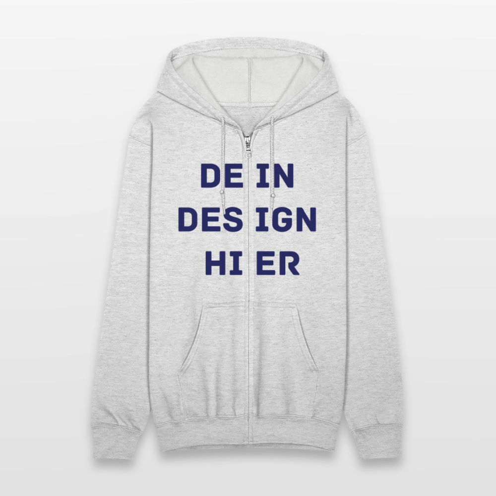 Männer Heavyweight Kapuzenjacke - Weiß meliert