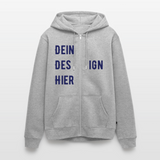 Männer Premium Zip Hoodie - Grau meliert