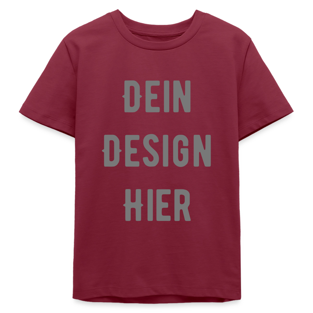Bio Teenager T-Shirt - Burgunderrot