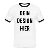 Männer Kontrast-T-Shirt - Weiß/Schwarz