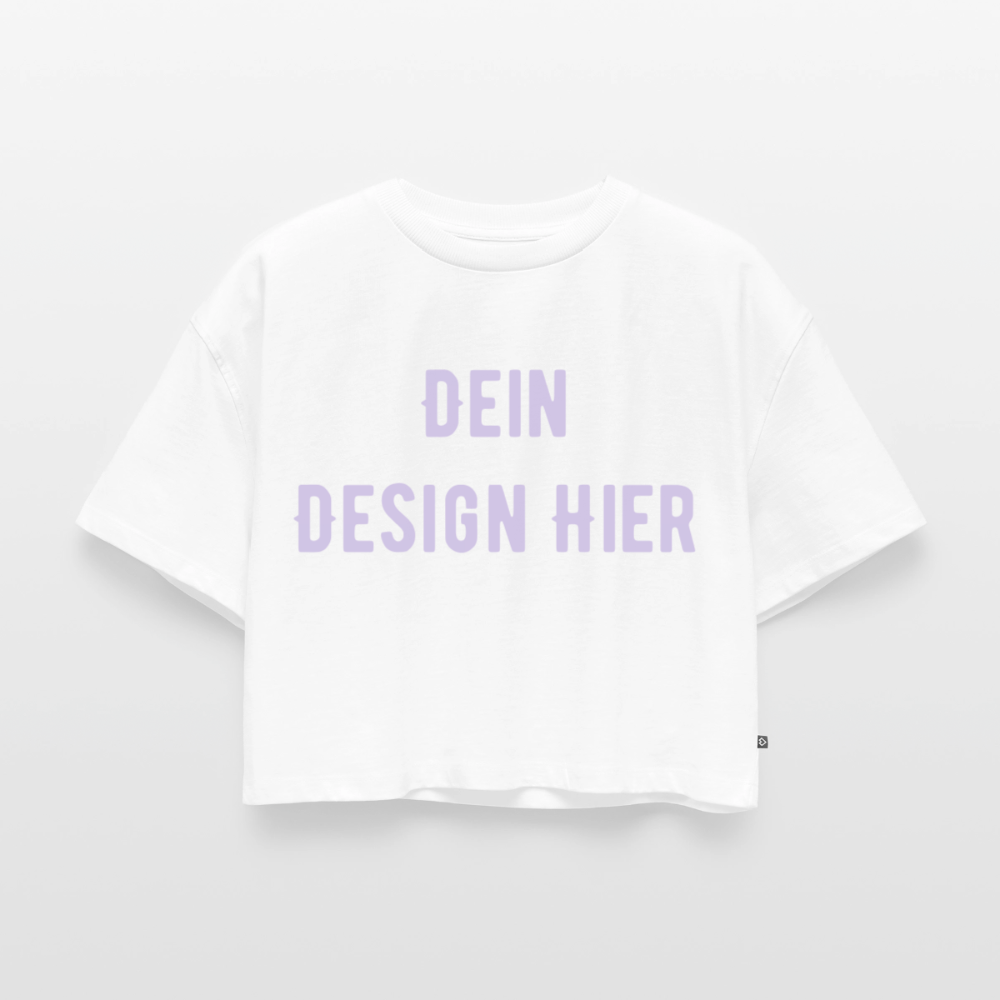 Frauen Premium Oversized Bio Cropped T-Shirt - Weiß