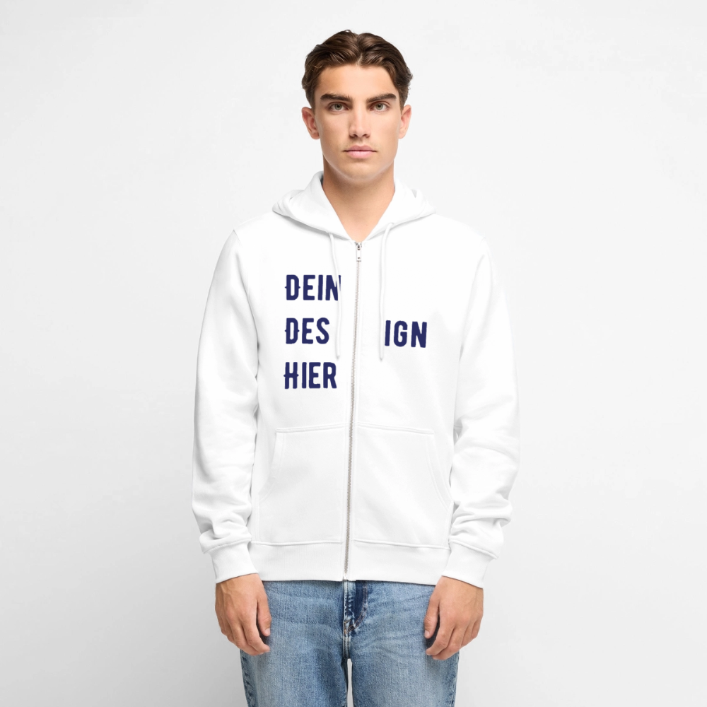 Männer Premium Zip Hoodie - Weiß