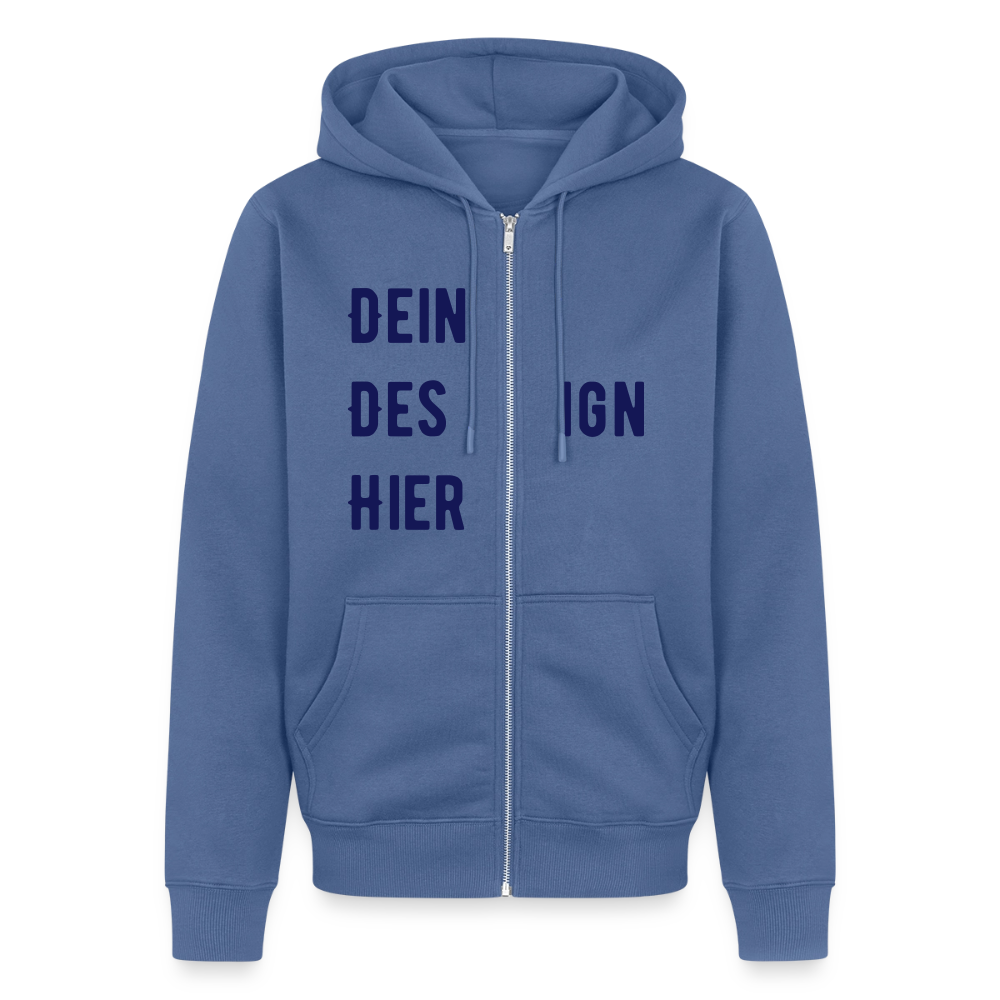 Männer Premium Zip Hoodie - Taubenblau