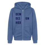 Männer Premium Zip Hoodie - Taubenblau