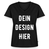 Frauen Bio-T-Shirt mit V-Ausschnitt von Stanley & Stella - Schwarz