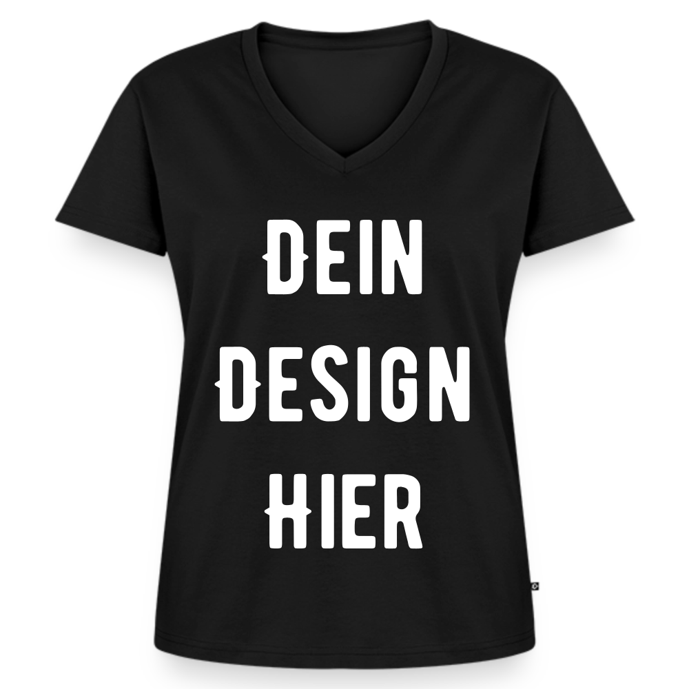 Frauen Bio-T-Shirt mit V-Ausschnitt von Stanley & Stella - Schwarz