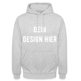 Unisex Hoodie - Hellgrau meliert