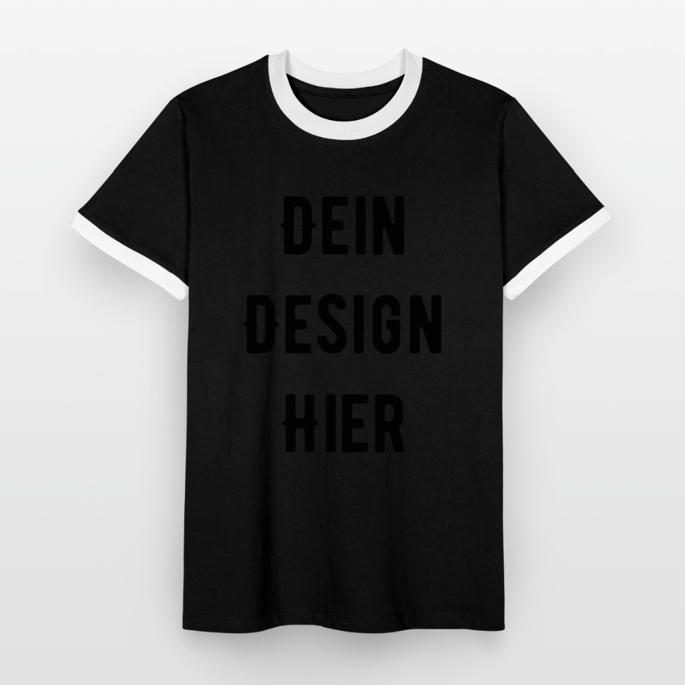 Männer Kontrast-T-Shirt - Schwarz/Weiß