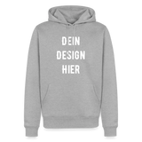 Männer Premium Hoodie - Grau meliert
