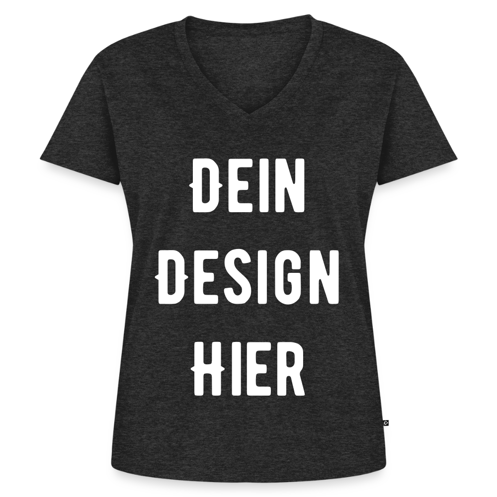 Frauen Bio-T-Shirt mit V-Ausschnitt von Stanley & Stella - Anthrazit meliert