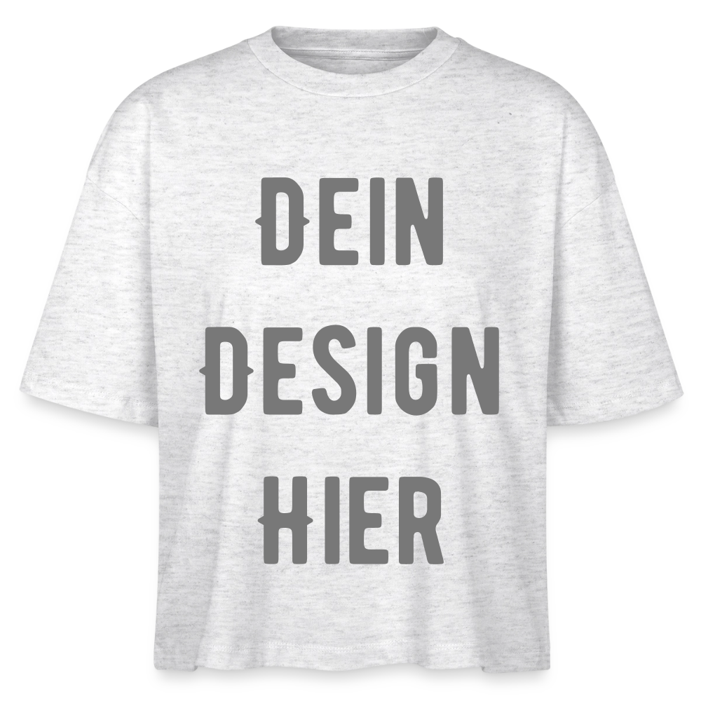 Frauen Boxy Bio-T-Shirt Nova - Weiß meliert