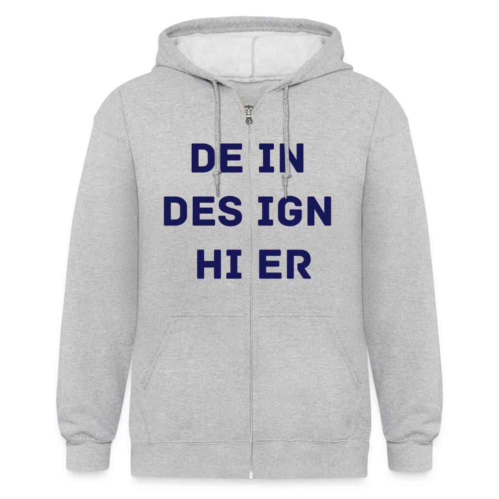 Männer Heavyweight Kapuzenjacke - Grau meliert