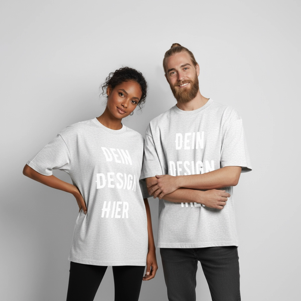 Heavyweight Unisex Boxy T-Shirt von stanley/stella - Kühles Grau meliert