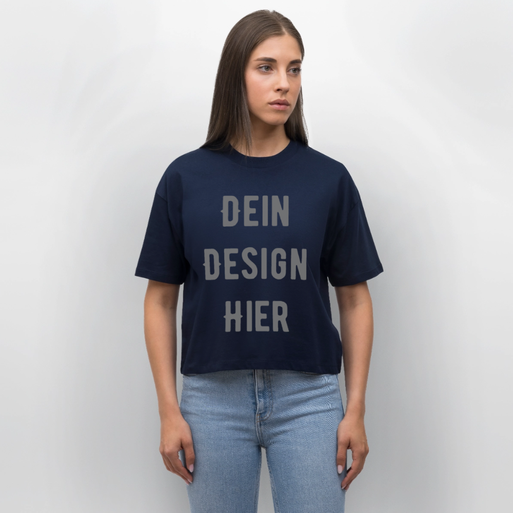 Frauen Boxy Bio-T-Shirt Nova - Navy