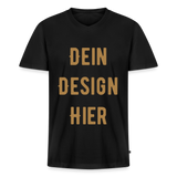 Männer Bio-T-Shirt mit V-Ausschnitt - Schwarz