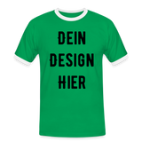 Männer Kontrast-T-Shirt - Kelly Green/Weiß