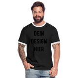 Männer Kontrast-T-Shirt - Schwarz/Weiß
