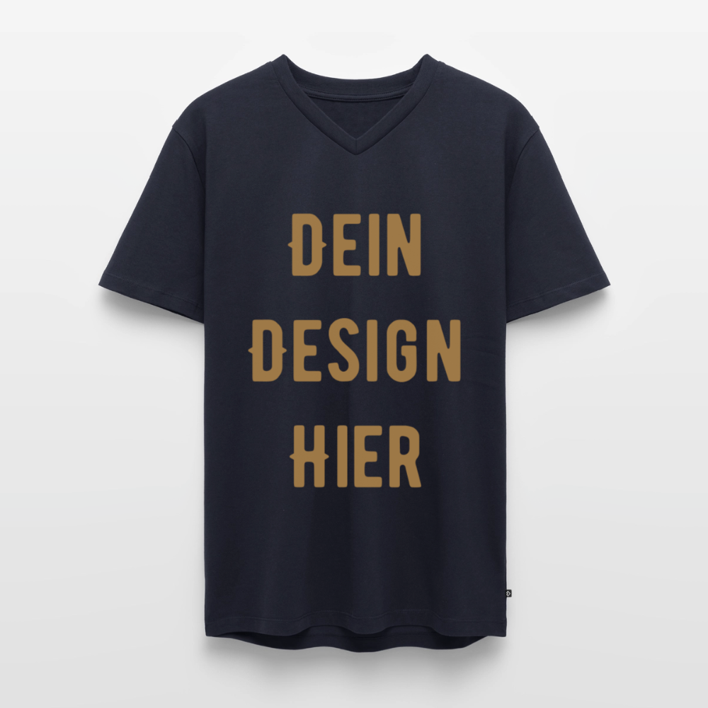 Männer Bio-T-Shirt mit V-Ausschnitt - Navy