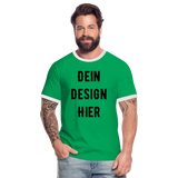 Männer Kontrast-T-Shirt - Kelly Green/Weiß