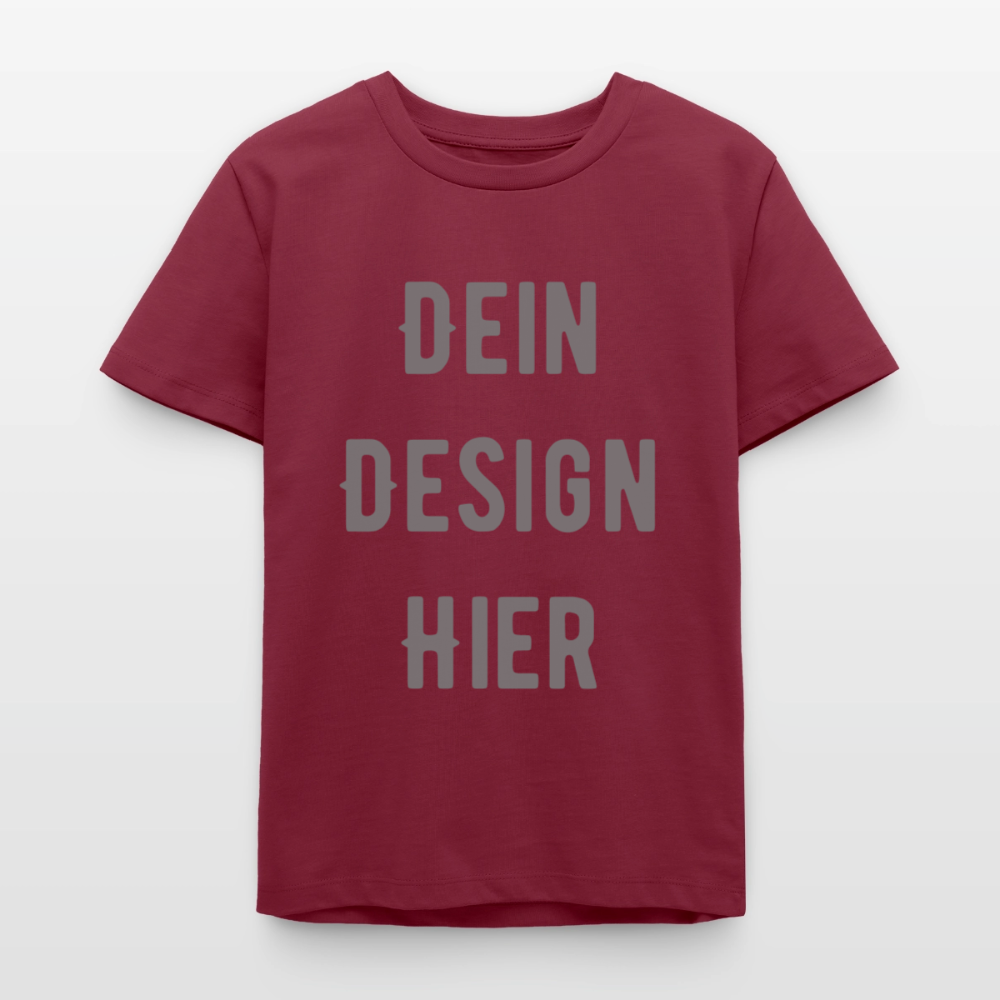 Bio Teenager T-Shirt - Burgunderrot