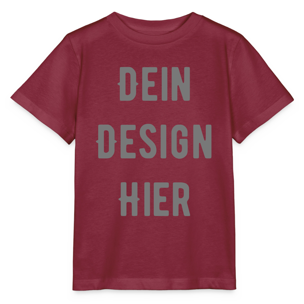 Bio Kinder T-Shirt MINI CREATOR - Burgunderrot