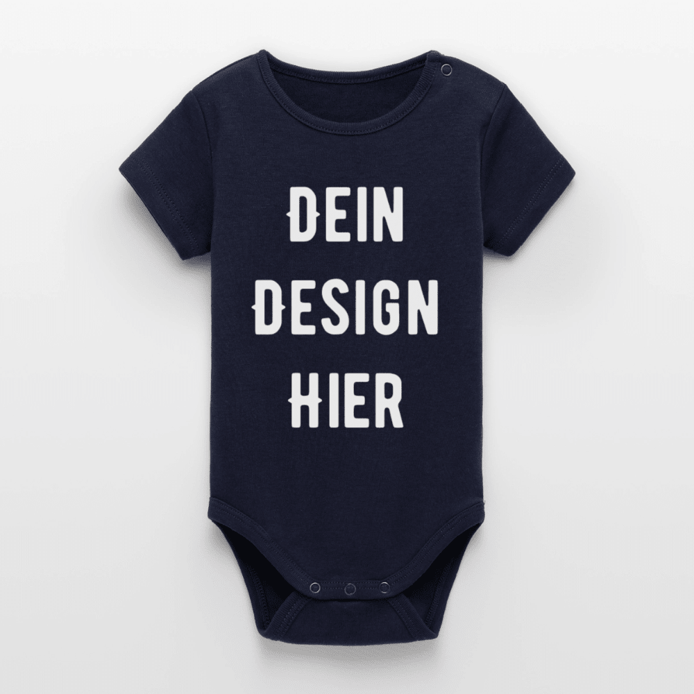 Baby Bio Kurzarm-Body - Navy