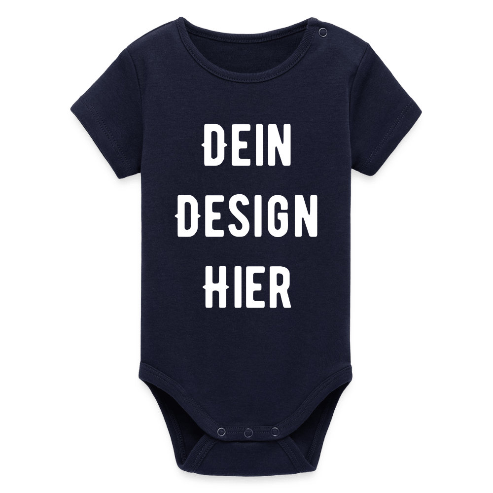 Baby Bio Kurzarm-Body - Navy