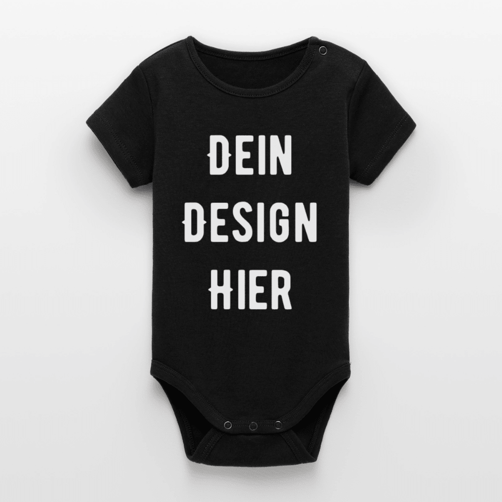 Baby Bio Kurzarm-Body - Schwarz