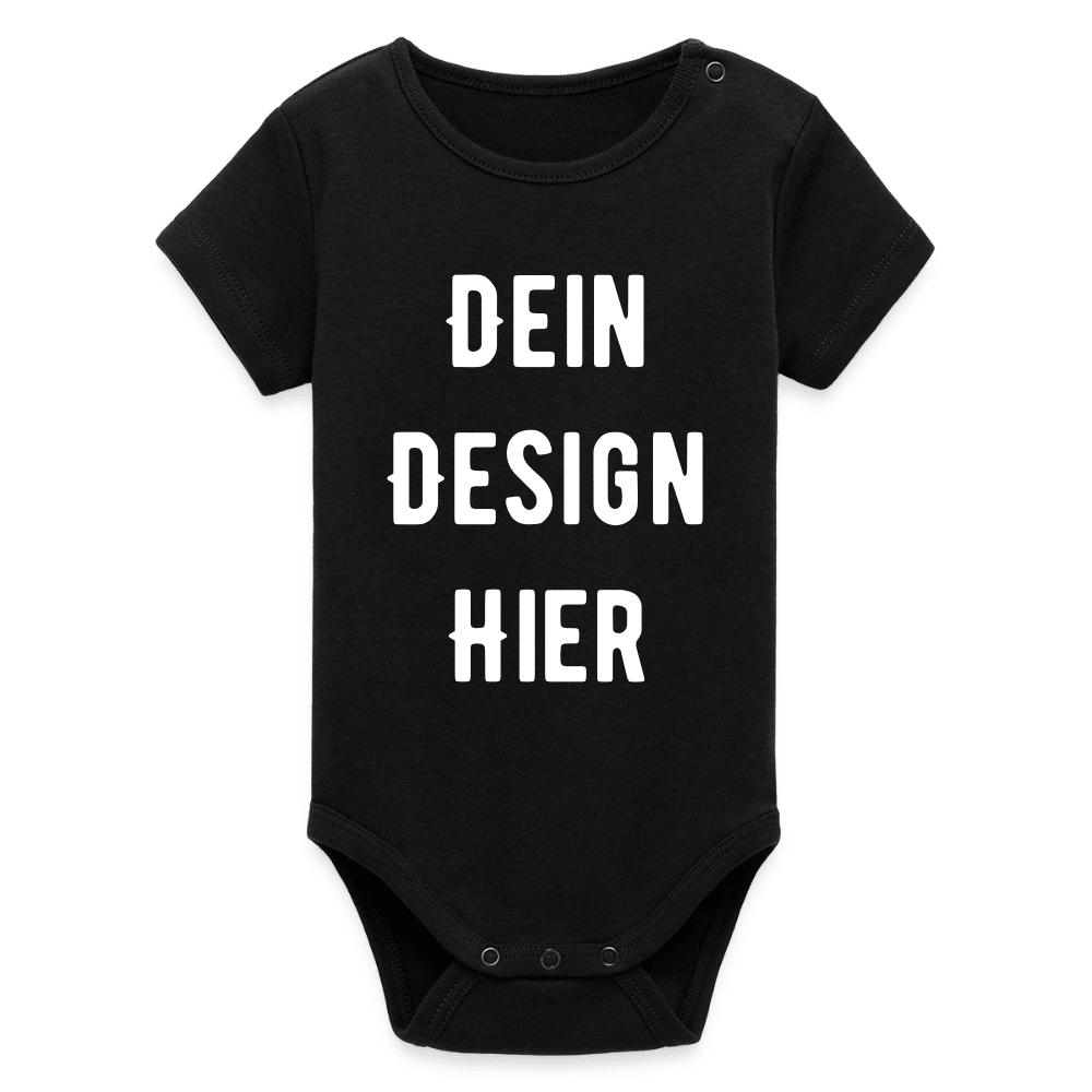 Baby Bio Kurzarm-Body - Schwarz