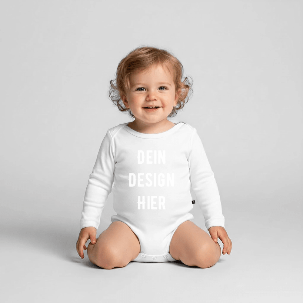 Baby Bio-Langarm-Body - Weiß