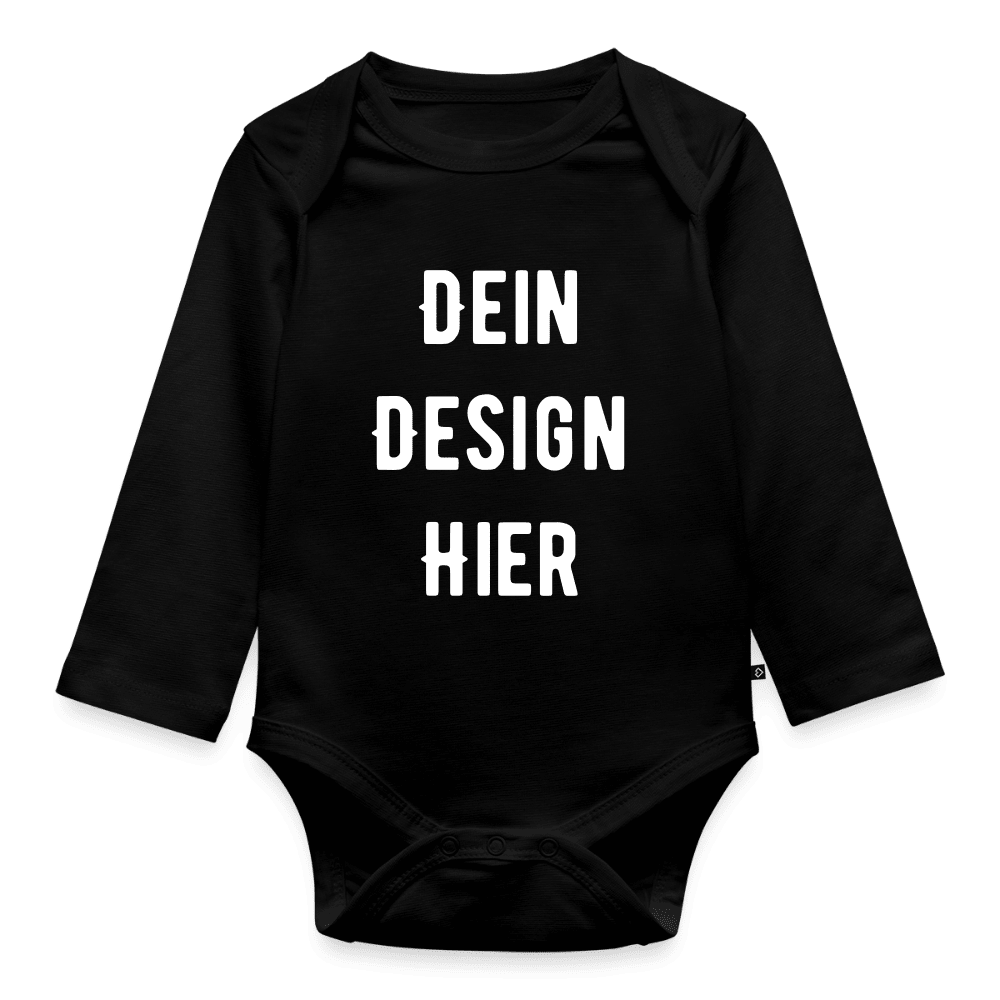 Baby Bio-Langarm-Body - Schwarz