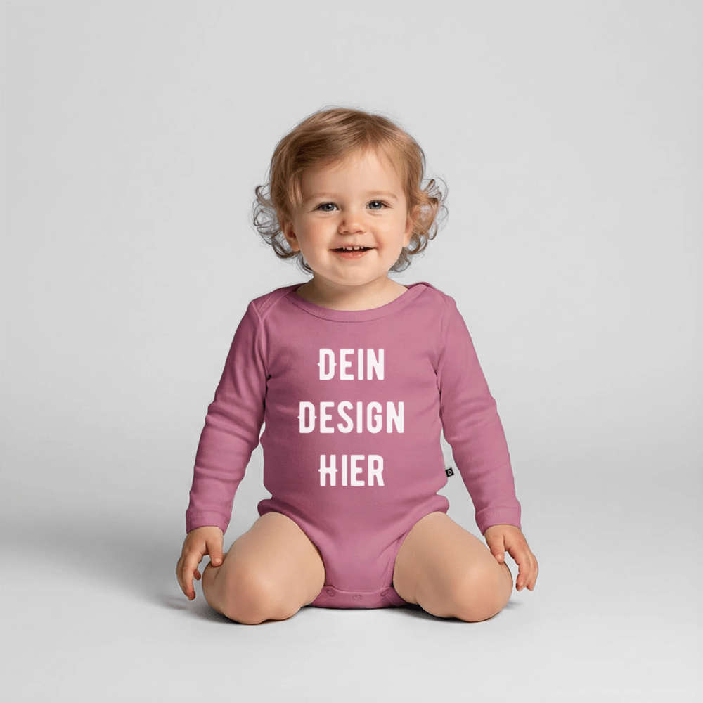 Baby Bio-Langarm-Body - Mauve