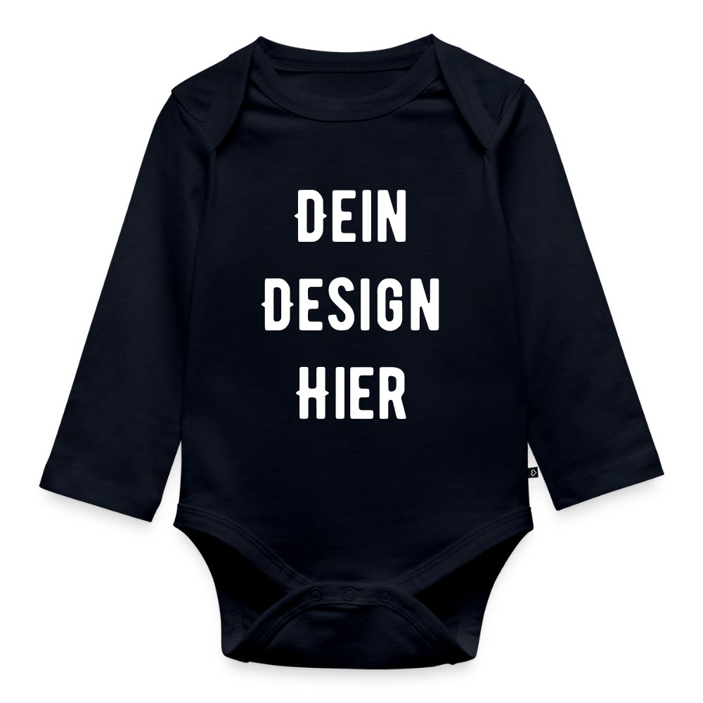 Baby Bio-Langarm-Body - Navy