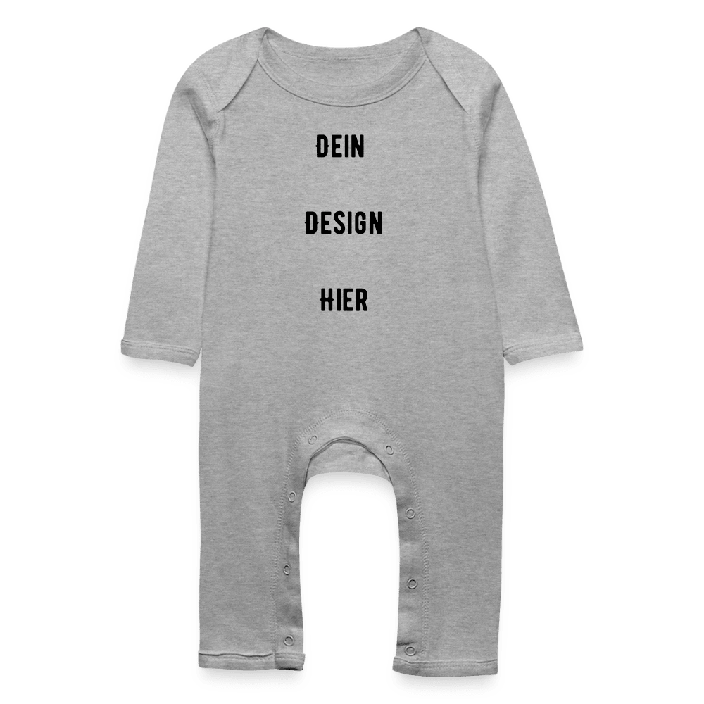 Baby Bio Strampler - Grau meliert